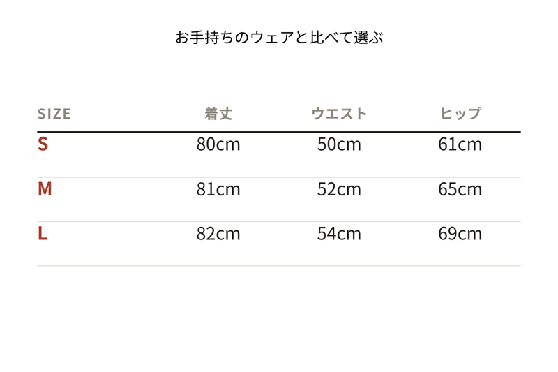 サイズ表