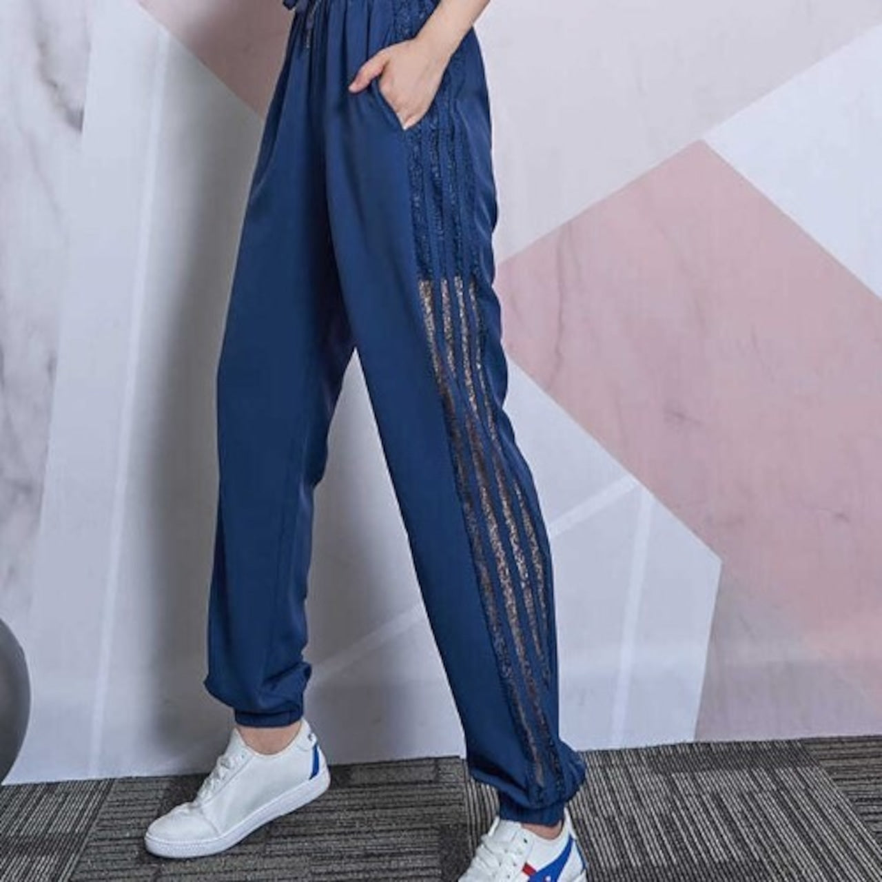 Mana Muse Line pants with mesh sides 1456