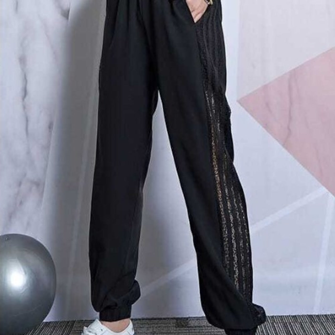 Mana Muse Line pants with mesh sides 1456