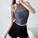 Mana Muse Mesh Slim Halter Neck Tops 1550