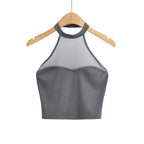 Mana Muse Mesh Slim Halter Neck Tops 1550