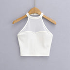 Mana Muse Mesh Slim Halter Neck Tops 1550