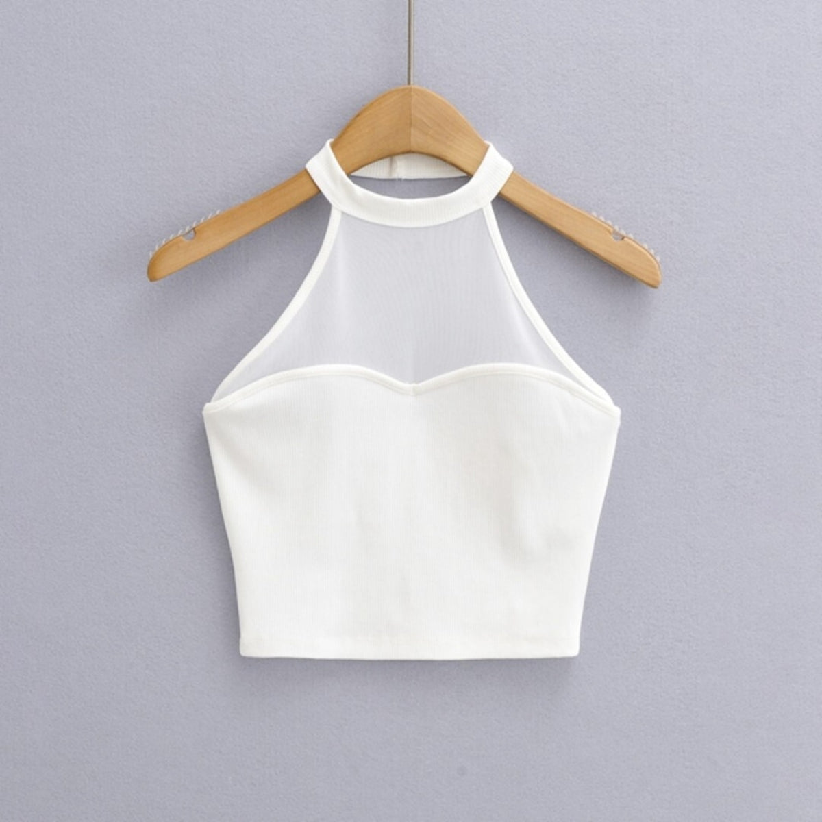 Mana Muse Mesh Slim Halter Neck Tops 1550