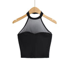 Mana Muse Mesh Slim Halter Neck Tops 1550