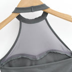 Mana Muse Mesh Slim Halter Neck Tops 1550