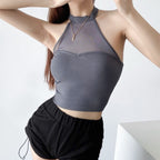 Mana Muse Mesh Slim Halter Neck Tops 1550