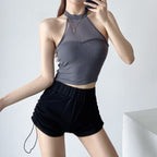 Mana Muse Mesh Slim Halter Neck Tops 1550