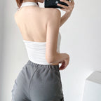 Mana Muse Mesh Slim Halter Neck Tops 1550