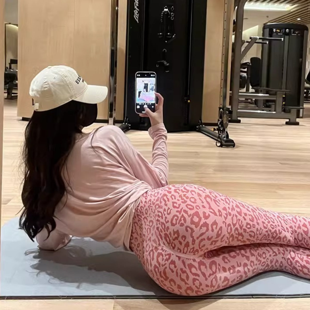 Mana Muse high waist hip leopard print leggings 1662