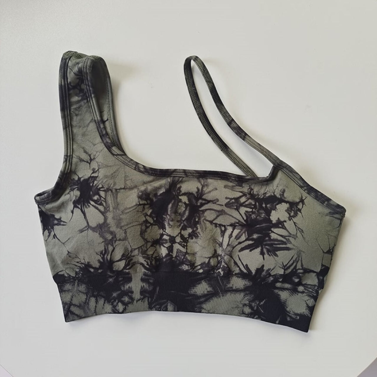 Mana Muse Sports tie-dye one-shoulder bra top 1680