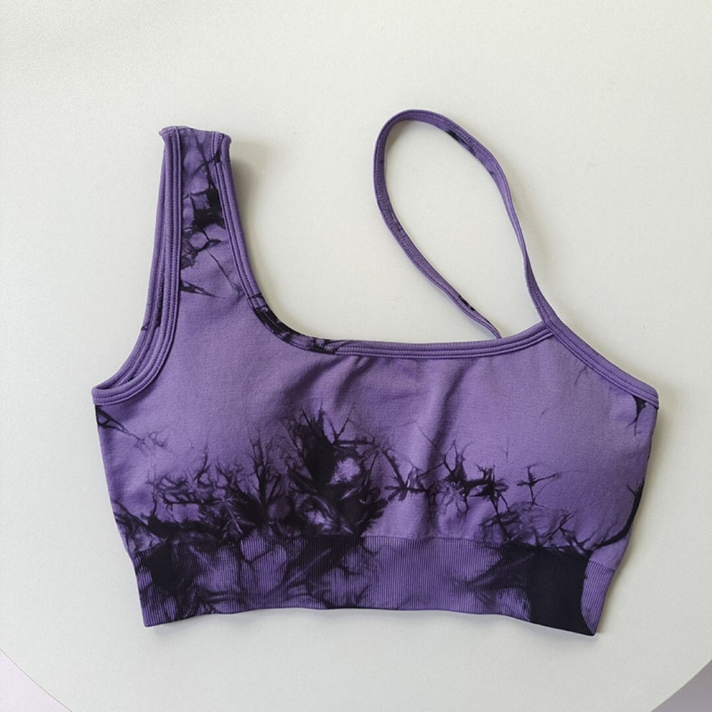 Mana Muse Sports tie-dye one-shoulder bra top 1680