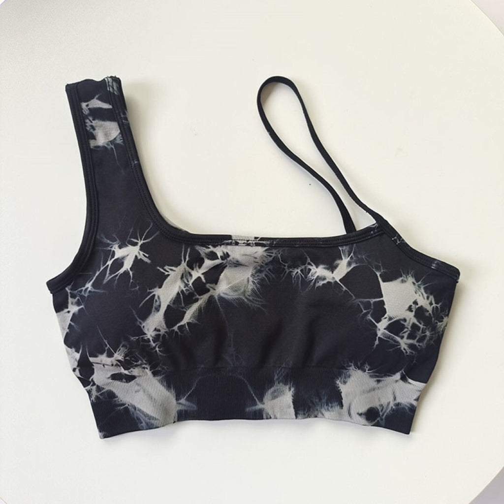Mana Muse Sports tie-dye one-shoulder bra top 1680