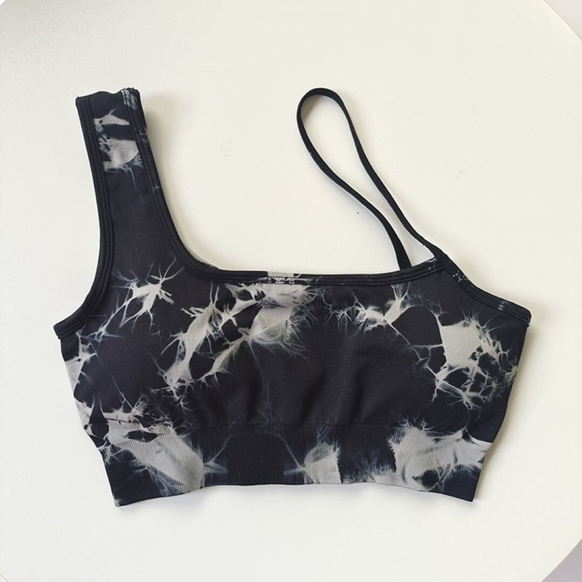 Mana Muse Sports tie-dye one-shoulder bra top 1680