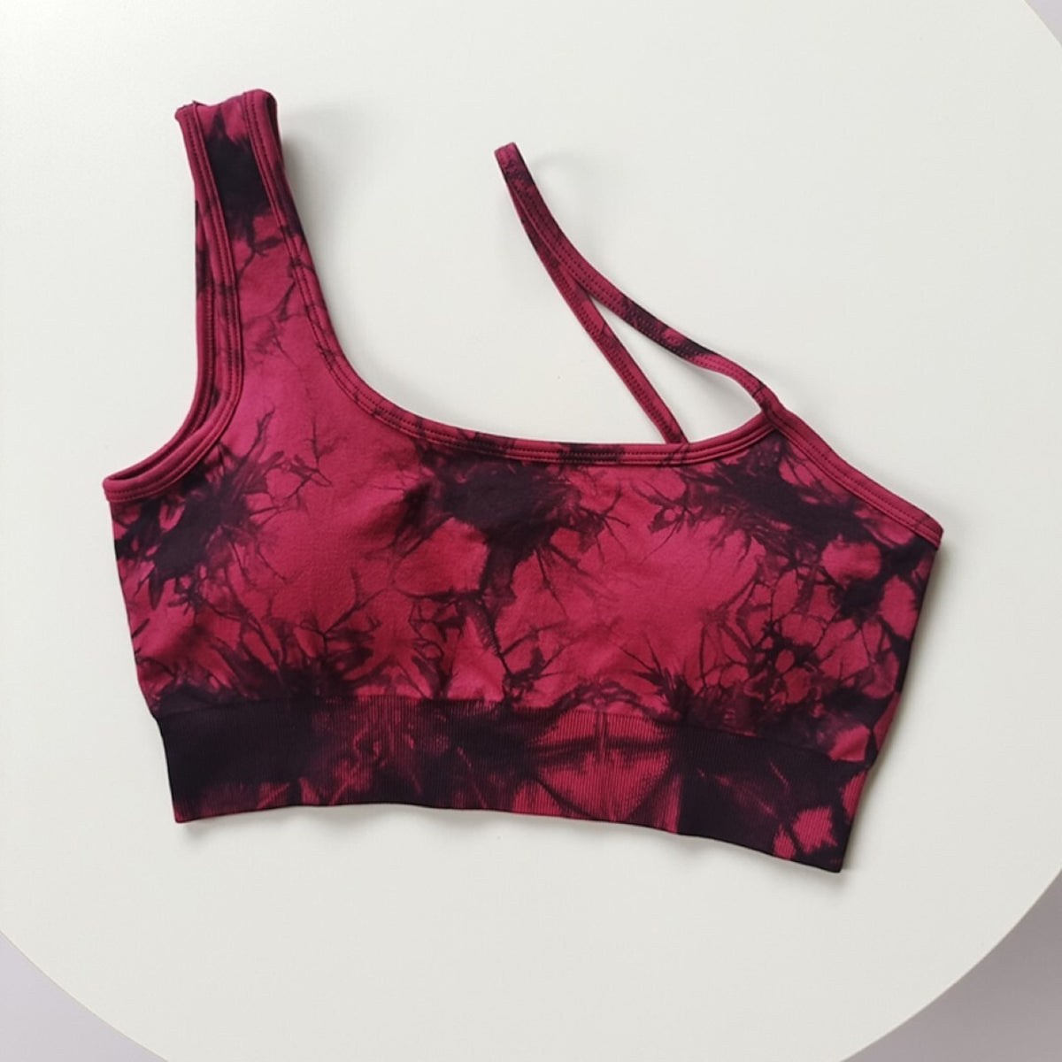 Mana Muse Sports tie-dye one-shoulder bra top 1680
