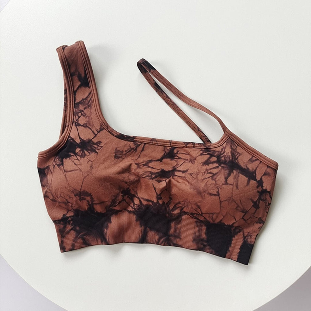 Mana Muse Sports tie-dye one-shoulder bra top 1680