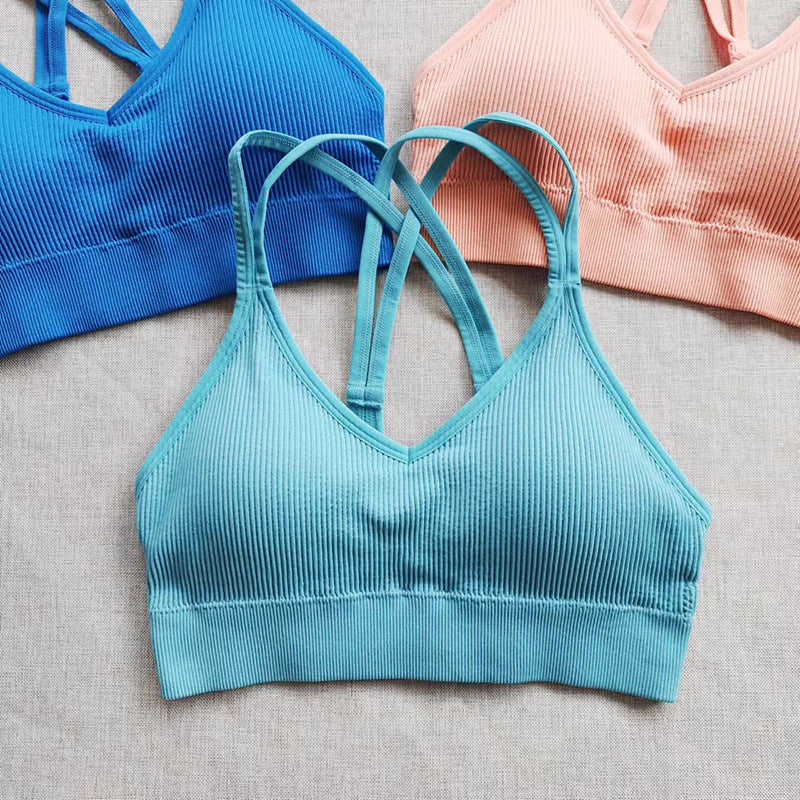 Mana Basic ・Multicolor cross thin shoulder bra 1719
