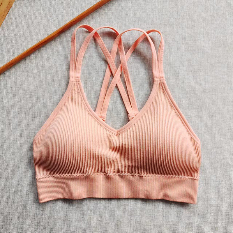 Mana Basic ・Multicolor cross thin shoulder bra 1719
