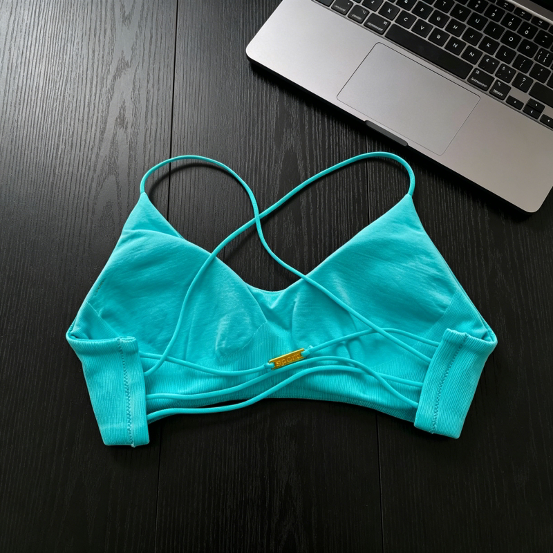 Mana Basic ・Multicolor cross thin shoulder bra 1719