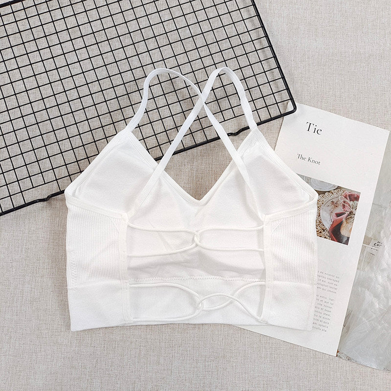 Mana Basic ・Multicolor cross thin shoulder bra 1719