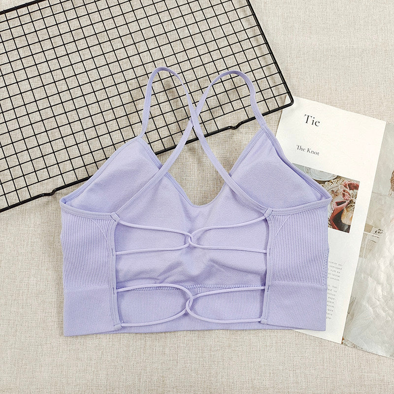 Mana Basic ・Multicolor cross thin shoulder bra 1719