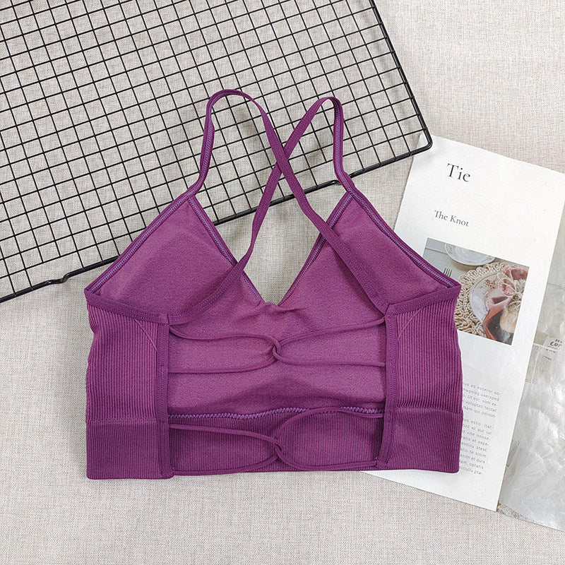 Mana Basic ・Multicolor cross thin shoulder bra 1719