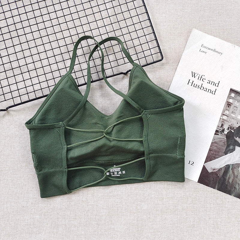 Mana Basic ・Multicolor cross thin shoulder bra 1719
