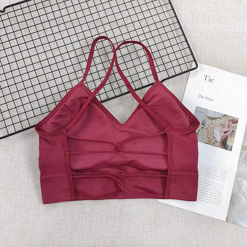 Mana Basic ・Multicolor cross thin shoulder bra 1719