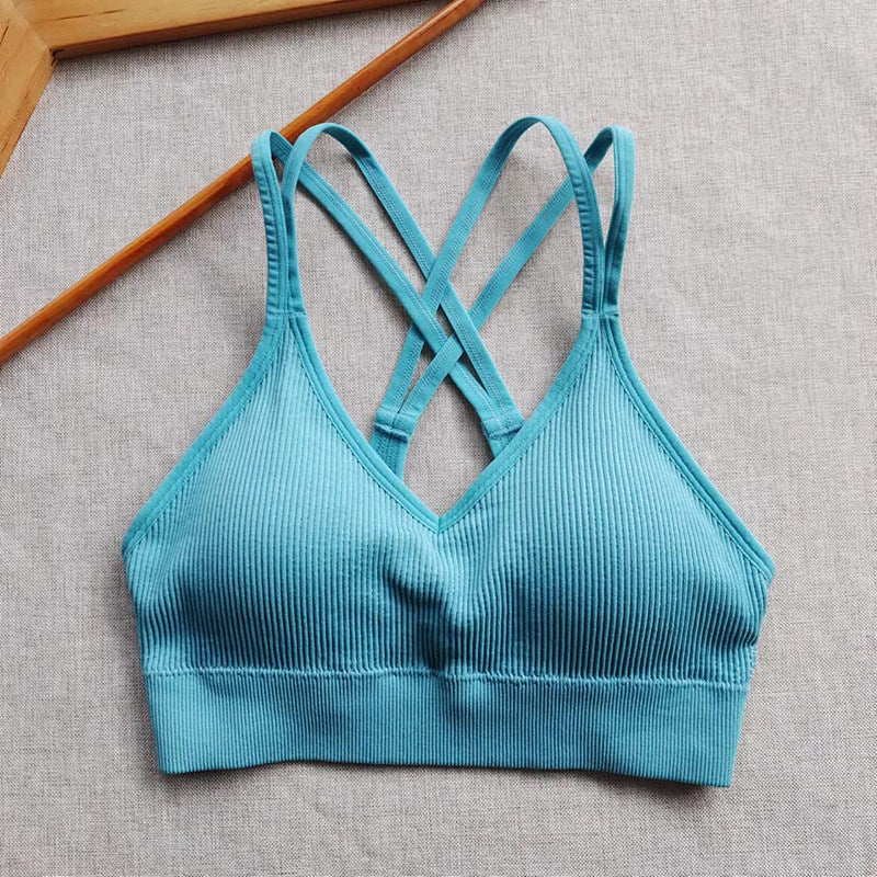 Mana Basic ・Multicolor cross thin shoulder bra 1719