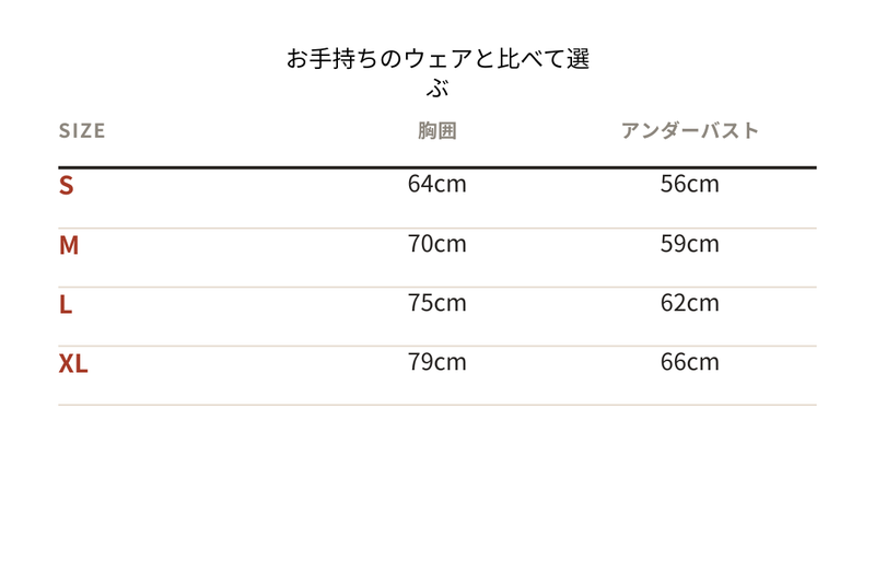 サイズ表