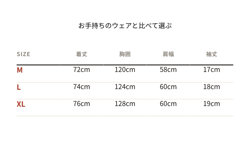 サイズ表
