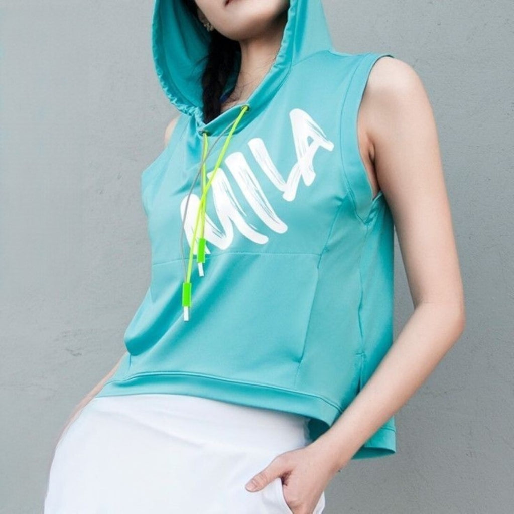 Mana Basic sports sleeveless hoodie 3colors 1774