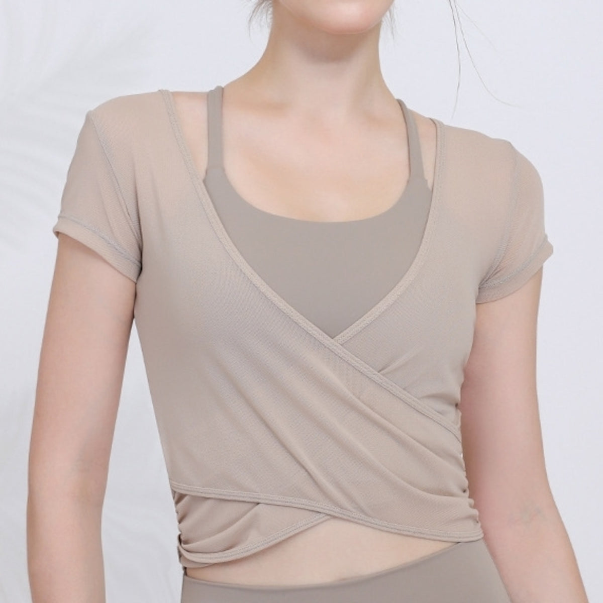 Mana Basic One Cup Mesh Layered Bra Set 1852