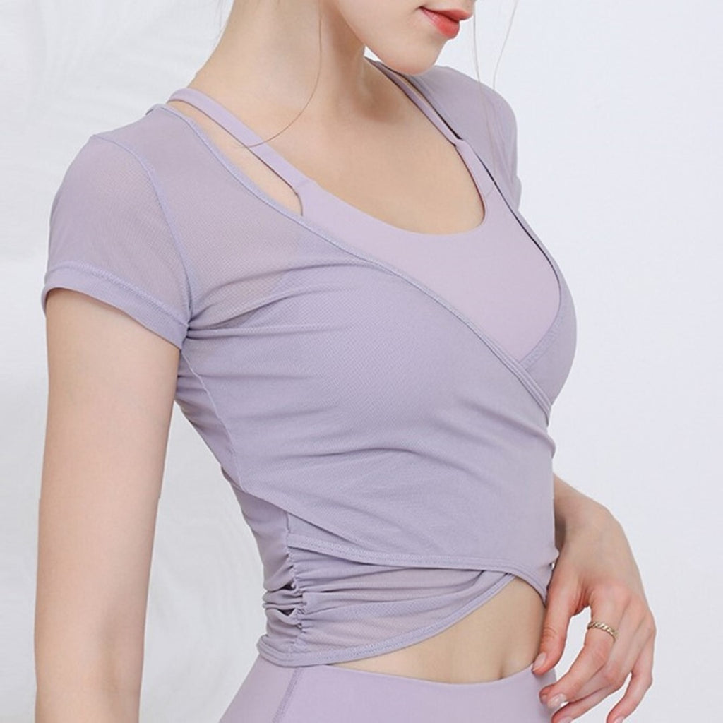 Mana Basic One Cup Mesh Layered Bra Set 1852