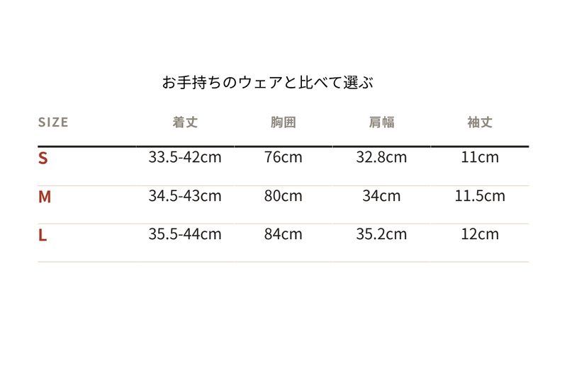 サイズ表
