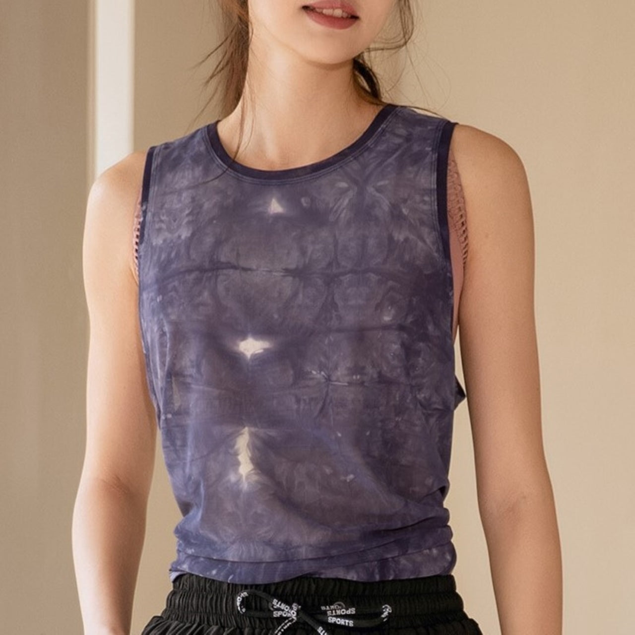 Mana Muse Loose style mesh sleeveless 1859