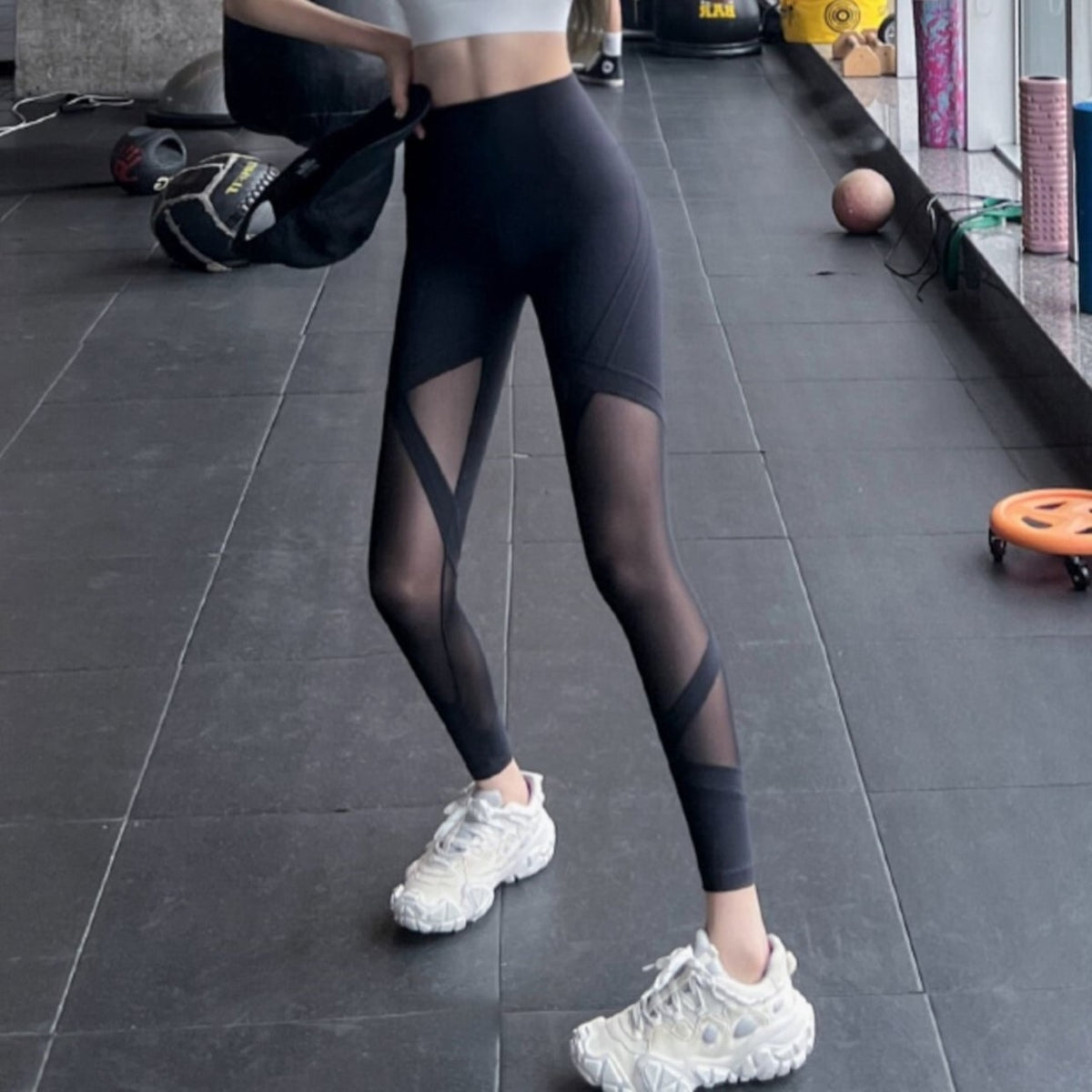 Mana Basic high waist mesh fitness leggings 1978
