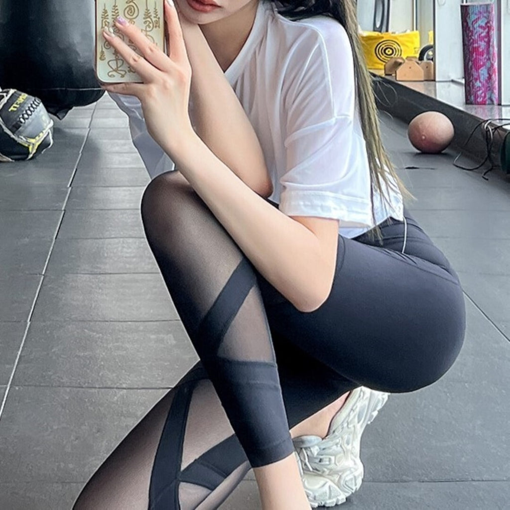 Mana Basic high waist mesh fitness leggings 1978