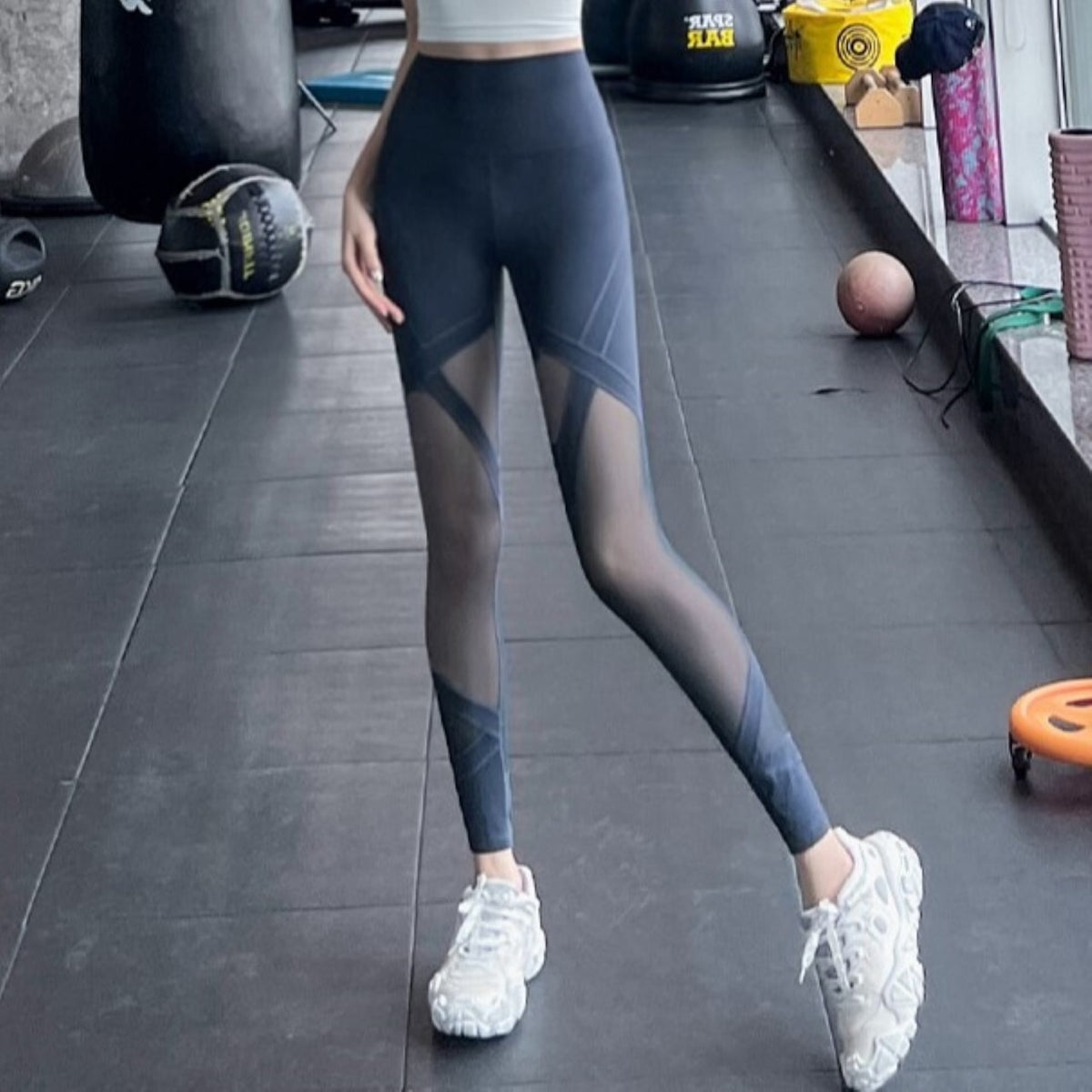 Mana Basic high waist mesh fitness leggings 1978