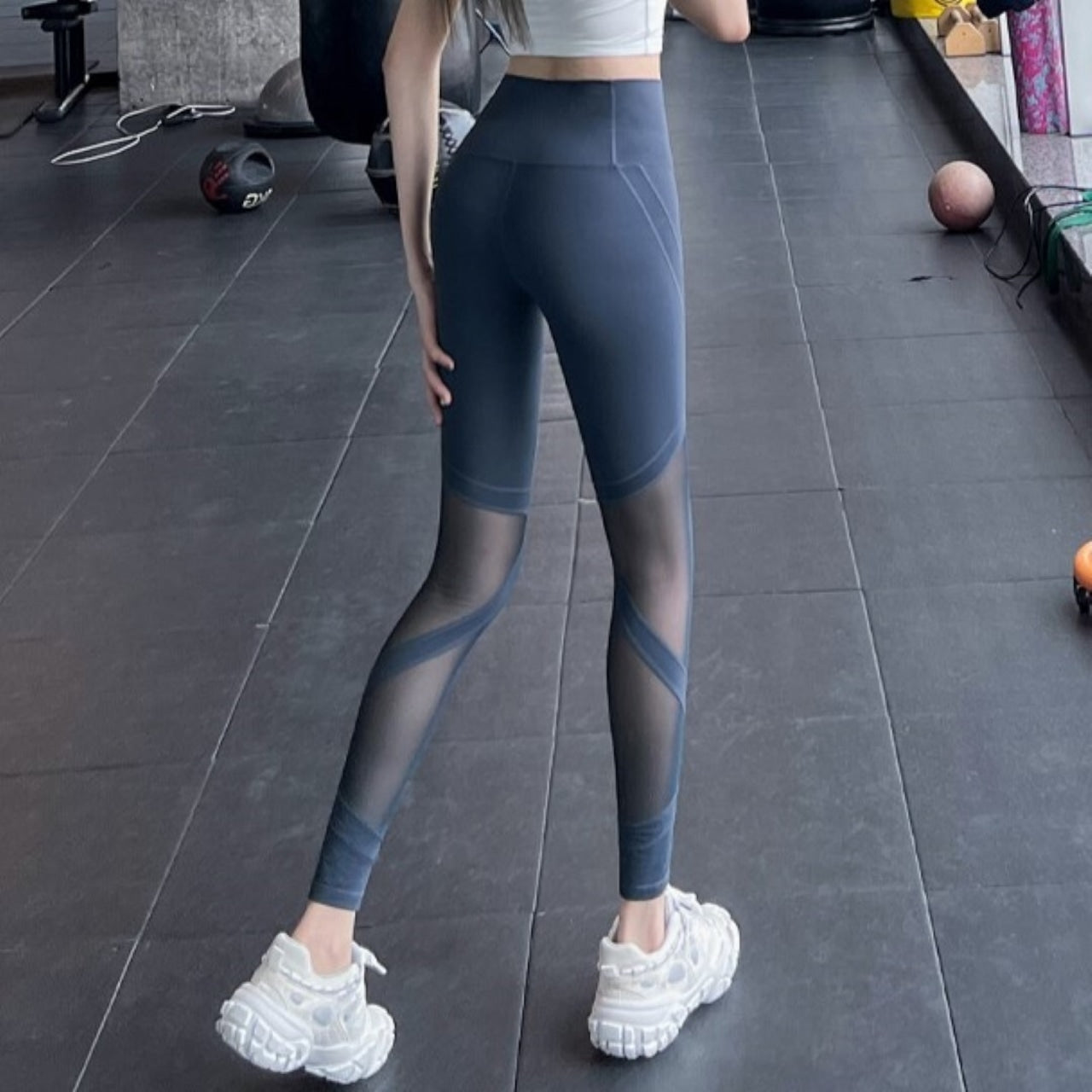 Mana Basic high waist mesh fitness leggings 1978