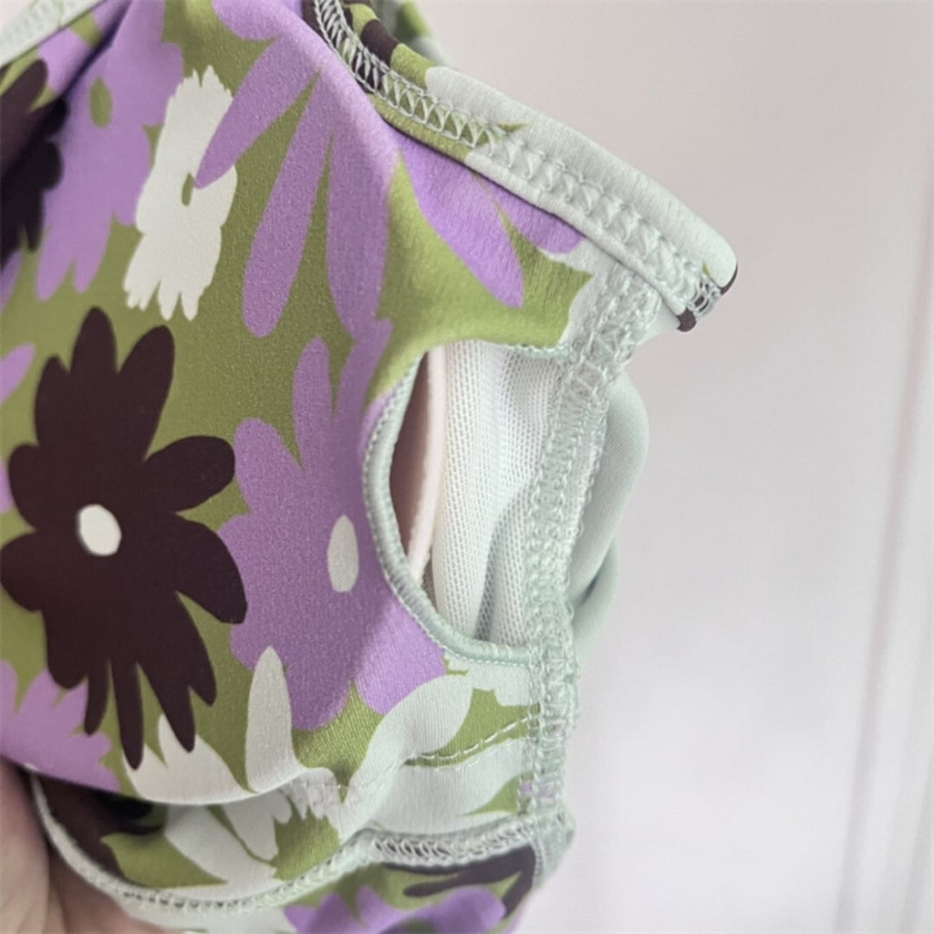 Mana Muse Purple floral pattern value 3-piece set 1989
