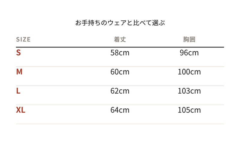 サイズ表