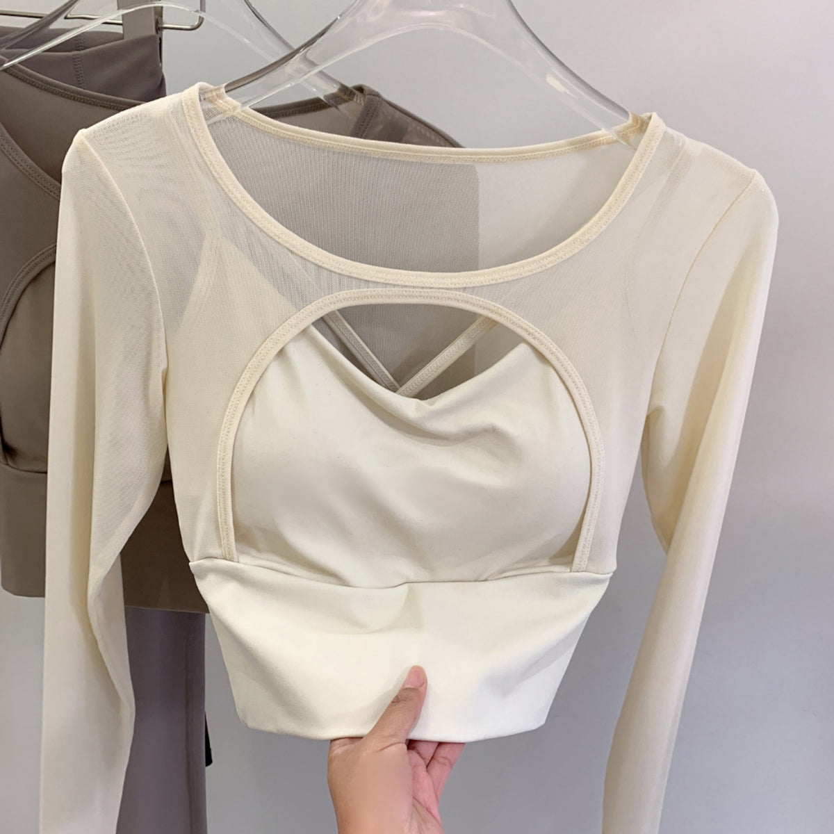 Mana Muse 2 piece style mesh long sleeve tops 2215