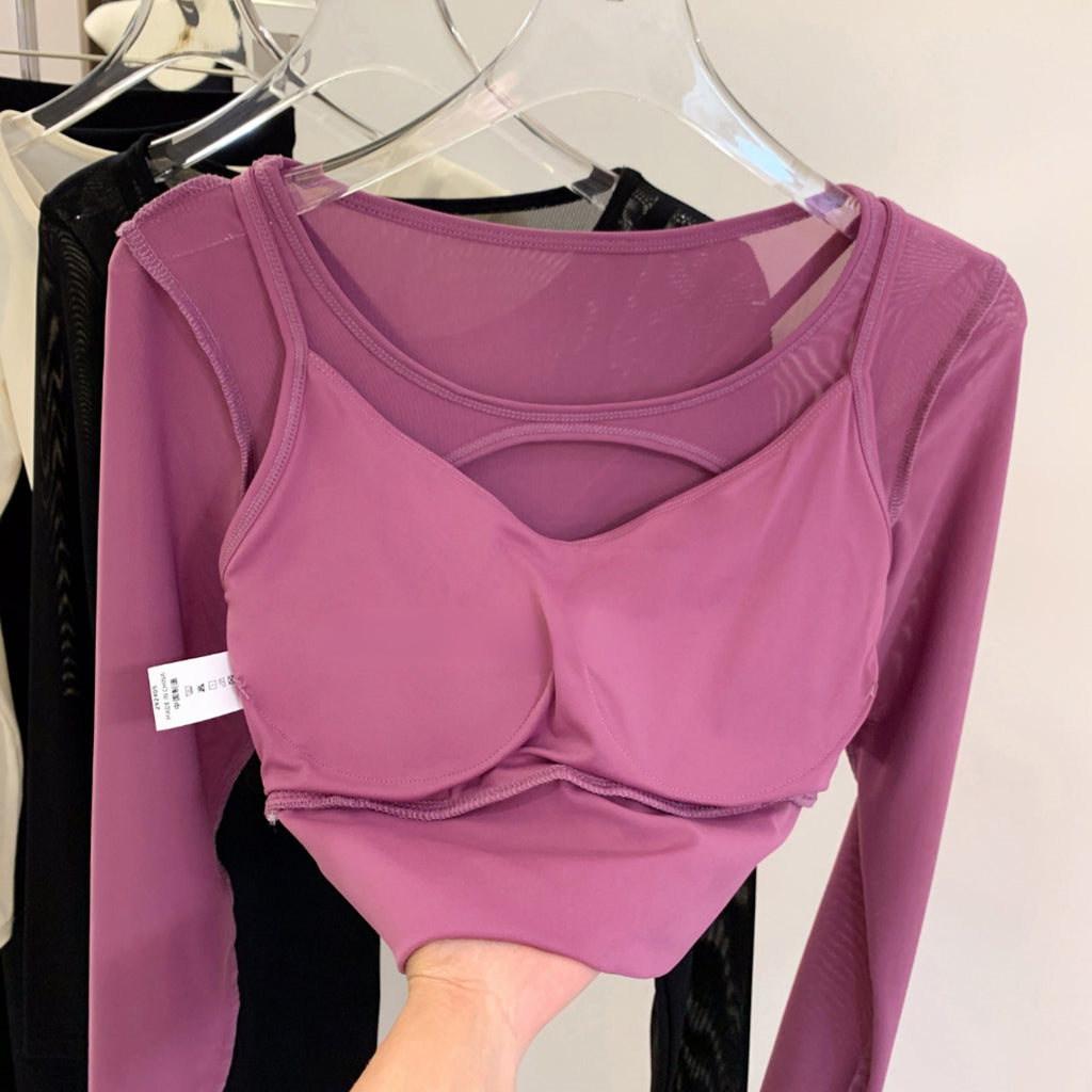 Mana Muse 2 piece style mesh long sleeve tops 2215