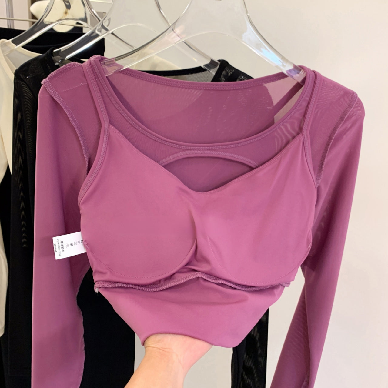 Mana Muse 2 piece style mesh long sleeve tops 2215