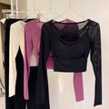 Mana Muse 2 piece style mesh long sleeve tops 2215