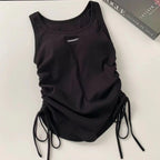 Mana Basic gathered casual tank top 2261