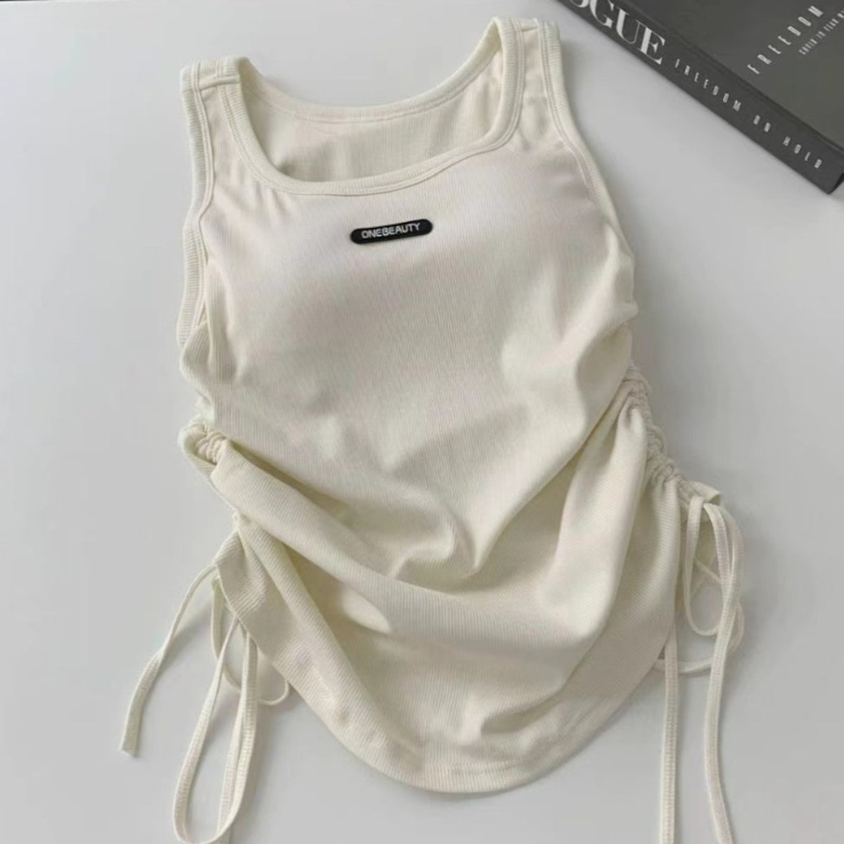 Mana Basic gathered casual tank top 2261