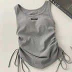 Mana Basic gathered casual tank top 2261