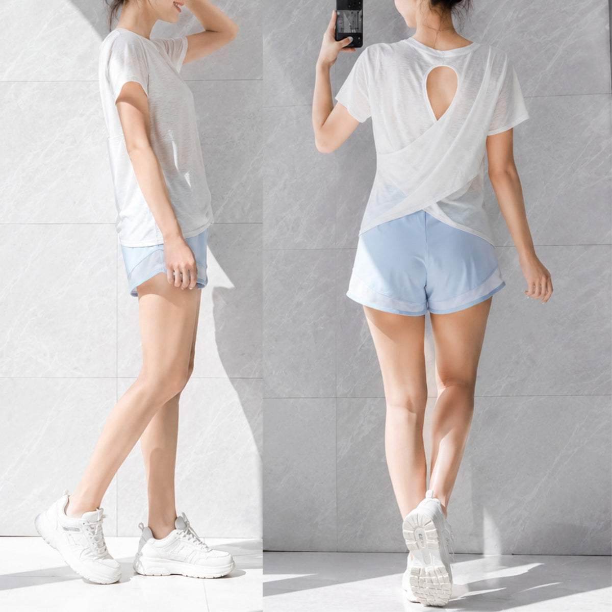 Mana Basic Loose cross back T-shirt 2266