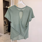Mana Basic Loose cross back T-shirt 2266